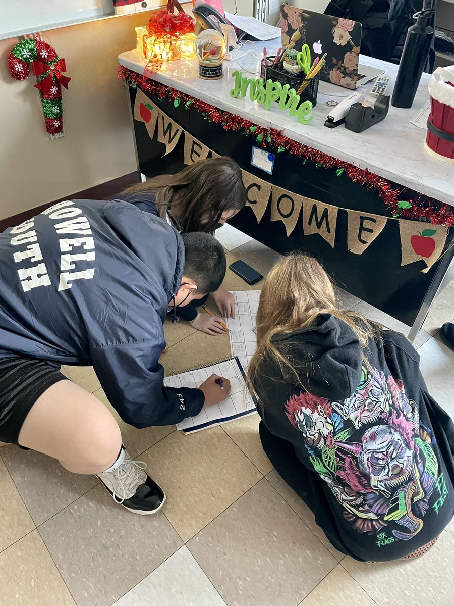 ccharterina's tweet photo. Math 7 students practiced Simplifying Expressions by completing task cards around the room. Each group came up with their own strategy on how they wanted to accomplish them all in the time given. Accuracy over speed, ALWAYS😎 https://t.co/m7Enw1hzee