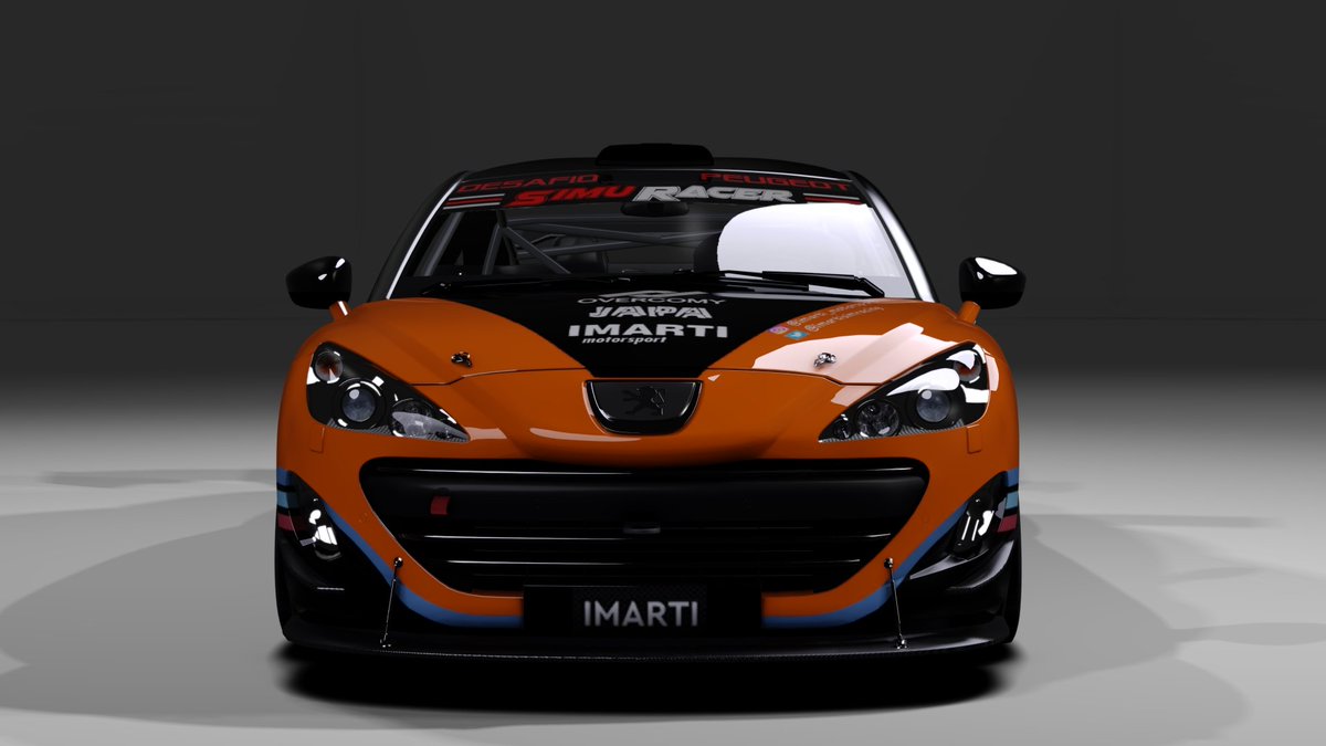 AH_eSportsTeam's tweet photo. Pues parece que el jefe de chapa y pintura ha sudado con nuestra armada.
El Peugeot para la #CSS de @SimuRacer listo para empezar la competición.

Muchas suerte a todos los participantes 🤙 https://t.co/Lnfgu6pcWP