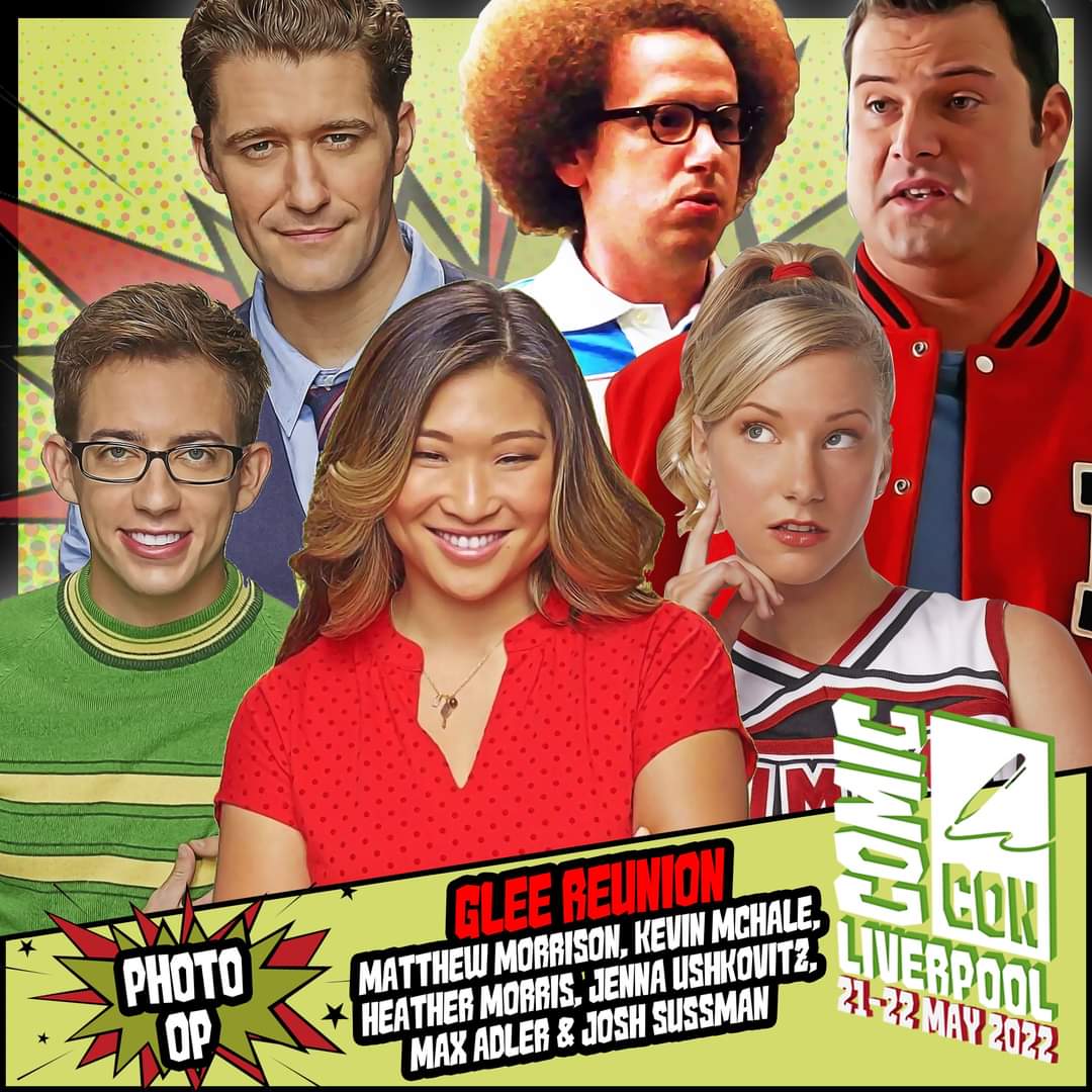 Can't Believe Im Gonna Meet @Mr_Max_Adler @JoshSussman @Matt_Morrison @HeatherMorrisTV @JennaUshkowitz & @druidDUDE at Liverpool Comic Con This Is A Gleek Dream Come True & Over The Moon, Im So Excited & Can't Wait 2 Meet Everyone There & Have A Gleetastic Time @OfficialGLEEtv