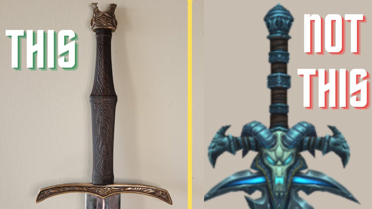 Hey, I need some quick thumbnail help.
Which one is better for a video talking about a good fantasy sword design?