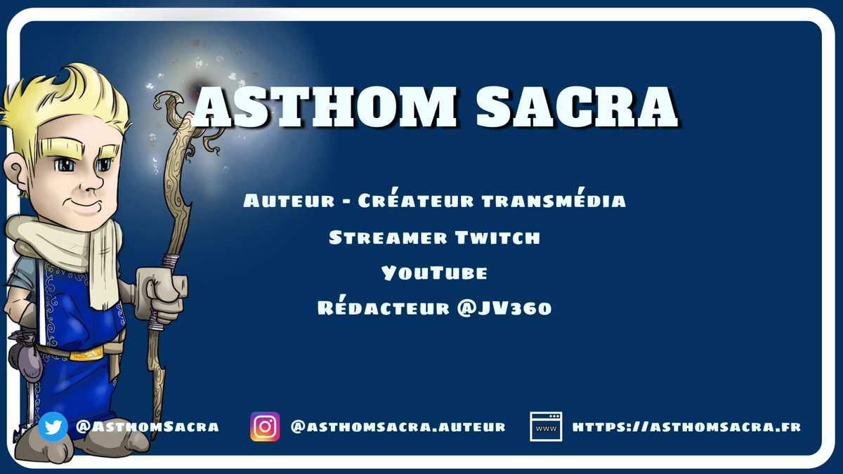 Bienvenue !

👾Twitch : bit.ly/sacra_twitch

🔴YouTube : SOON

✨Instagram : bit.ly/insta_asthom

✍️Prélude de l'Aube : bit.ly/pdla_site et <a href="/PreludeDeLAube/">Prélude de l'Aube | En prépublication sur Tipeee ✨</a> 

🌈uTip : bit.ly/utip_pdla

💙Tipeee : bit.ly/tipeee_pdla

🍻Discord : bit.ly/3I0RhXE