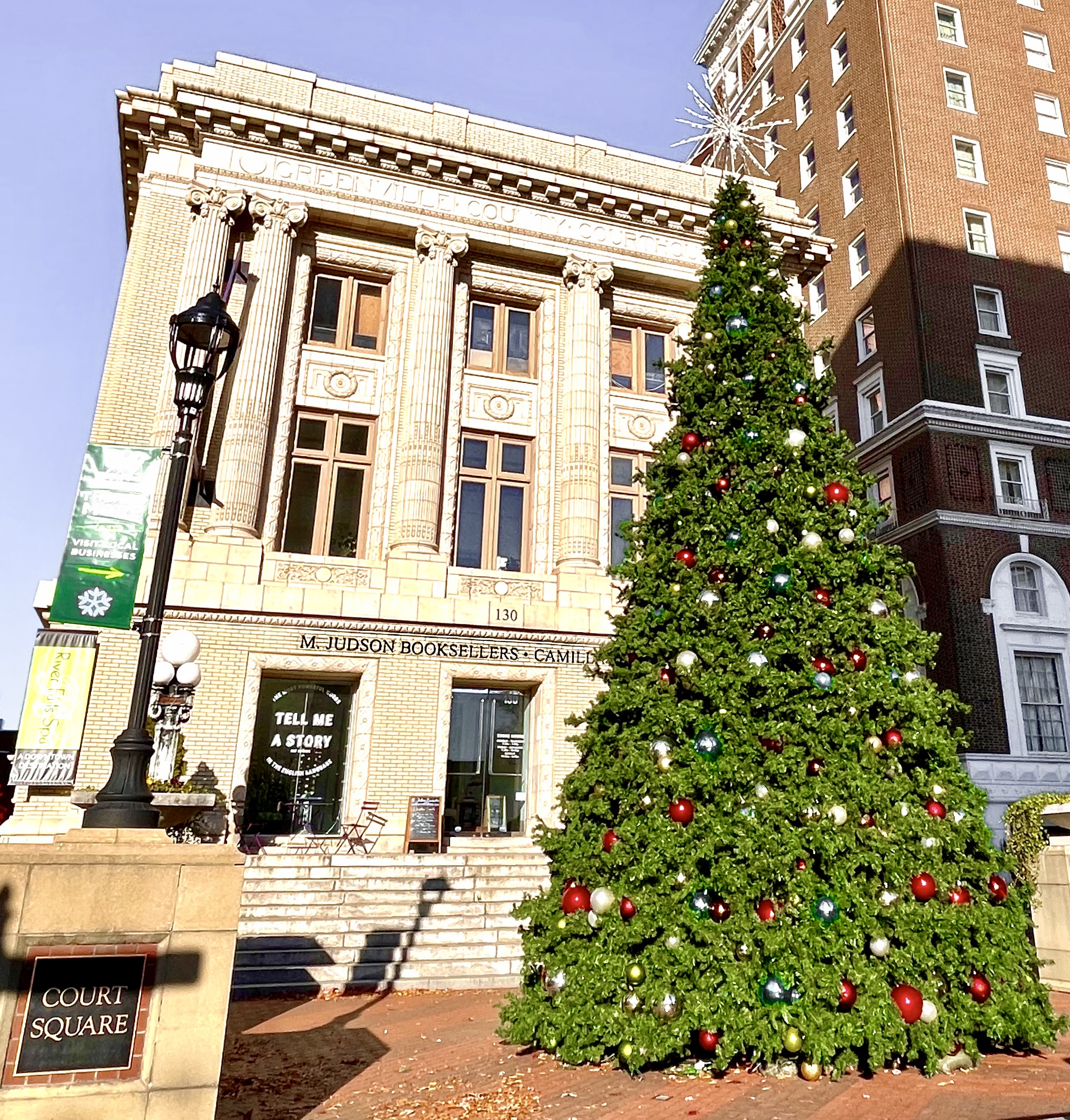 Greenville Sc At Christmas 2022 Greenville Events & Cultural Arts On Twitter: "Our Official Christmas Tree  Is Down, But We're Already Looking Forward To The 2022 Christmas Season.  Thank You To @Mjudsonbooks For Letting Us Place Our