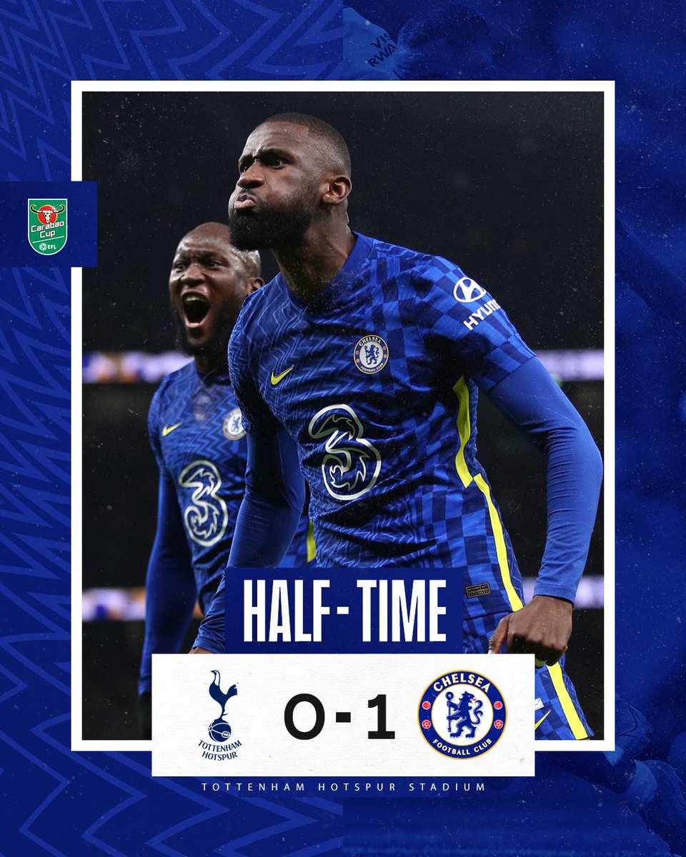 Ahead at the break! 🔵

⚪️ 0-1 🔵 | #TotChe