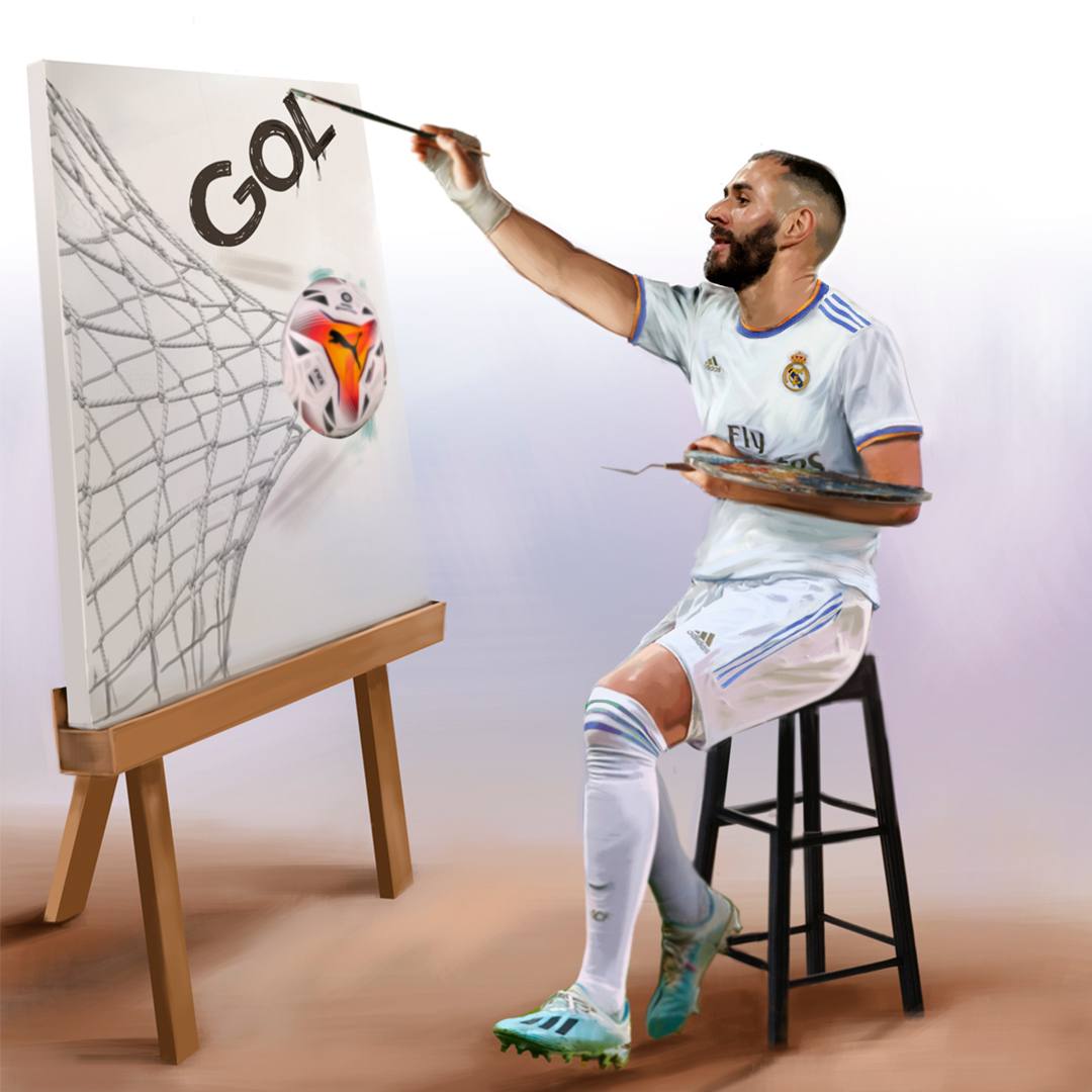 realmadridnote's tweet photo. El fútbol hecho arte, by @Benzema https://t.co/mw7q5TYBKz