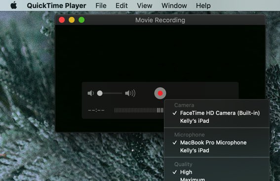TeachConkling's tweet photo. @LaKishaPalmore @JCPSDigIn @hawthornehawks Open QuickTime, choose file, then new movie recording. When the movie recording opens, click on your iPad. Hope that helps! https://t.co/aJUxp0hUkN