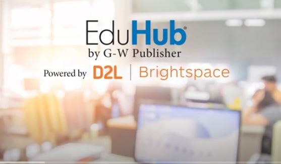 GWPublisher's tweet photo. G-W has partnered with industry-leader D2L to provide EduHub LMS-Ready Content, Powered by Brightspace. A great solution for institutions without a Learning Management System. Watch the video to learn more! #GWNews https://t.co/QdmQeFaibD https://t.co/gHPWgMm57A