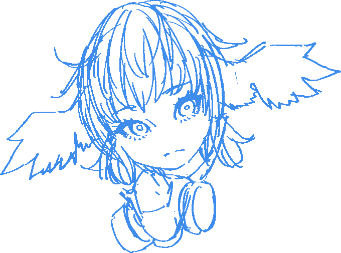 かわいいけど不気味な感じに描けたら良いねぇ 