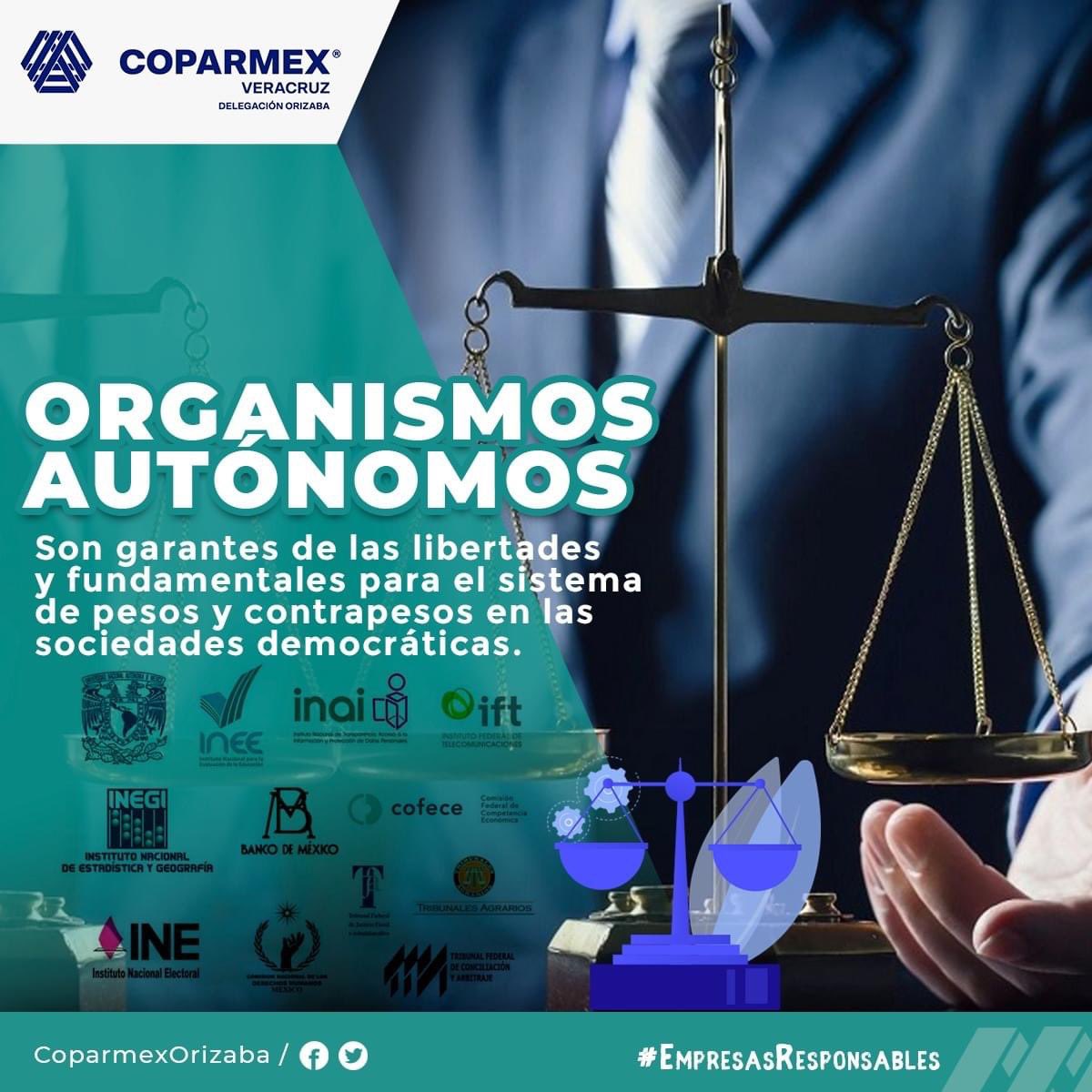 coparmexorizaba's tweet photo. Los organismos autónomos no están sometidos a ninguno de los poderes y eso es una garantía para nosotros como ciudadanos.
https://t.co/URYjXtWhFB
#Coparmex
#coparmexver
#Orizaba https://t.co/oHO0NHkftm