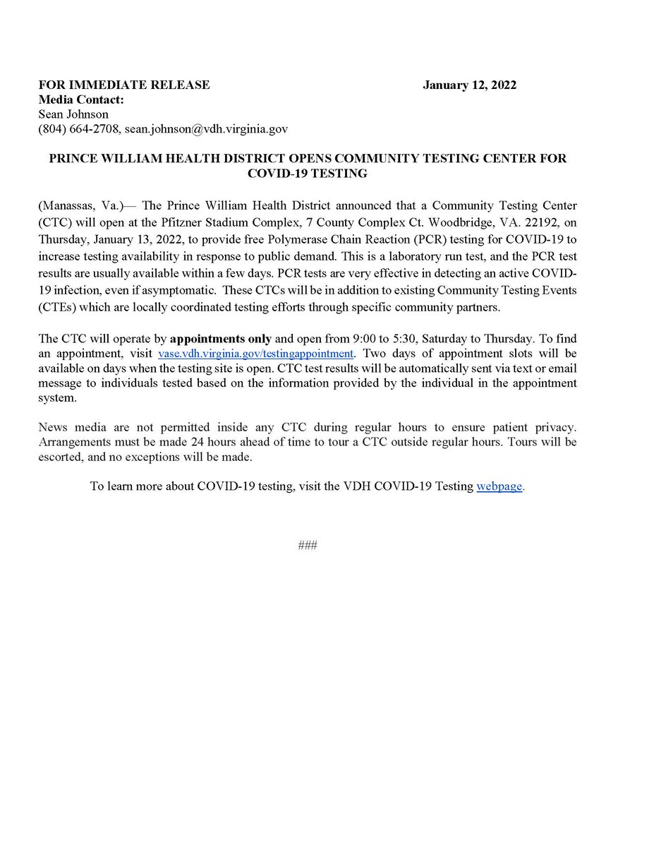 Prince William County tweet media