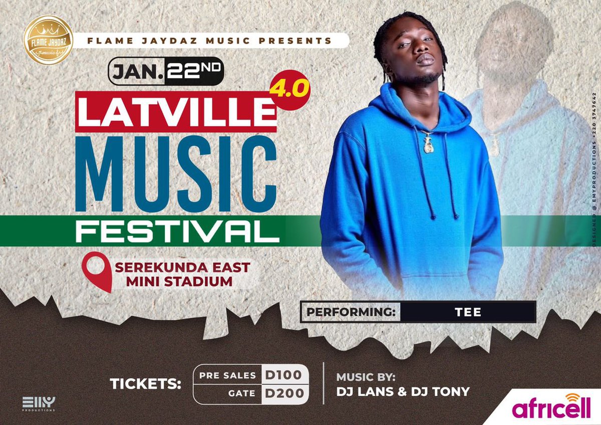 <a href="/teefli2/">teeflifaal</a> will be Performing Live at the LATVILLE MUSIC FESTIVAL January 22nd SK EAST MINI STADIUM 🏟🔥 you simply can’t miss