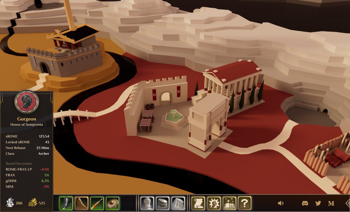 housesofrome's tweet photo. It's time we double down on our strengths and make sure the entire community understands what's getting built here.

Rome is *sustainable* GameFi, a game economy built on top of a sustainable currency bootstrapped using Olympus style bonds.

Thread explaining GameFi in Rome. 🧵 https://t.co/vEqX7KI2lz