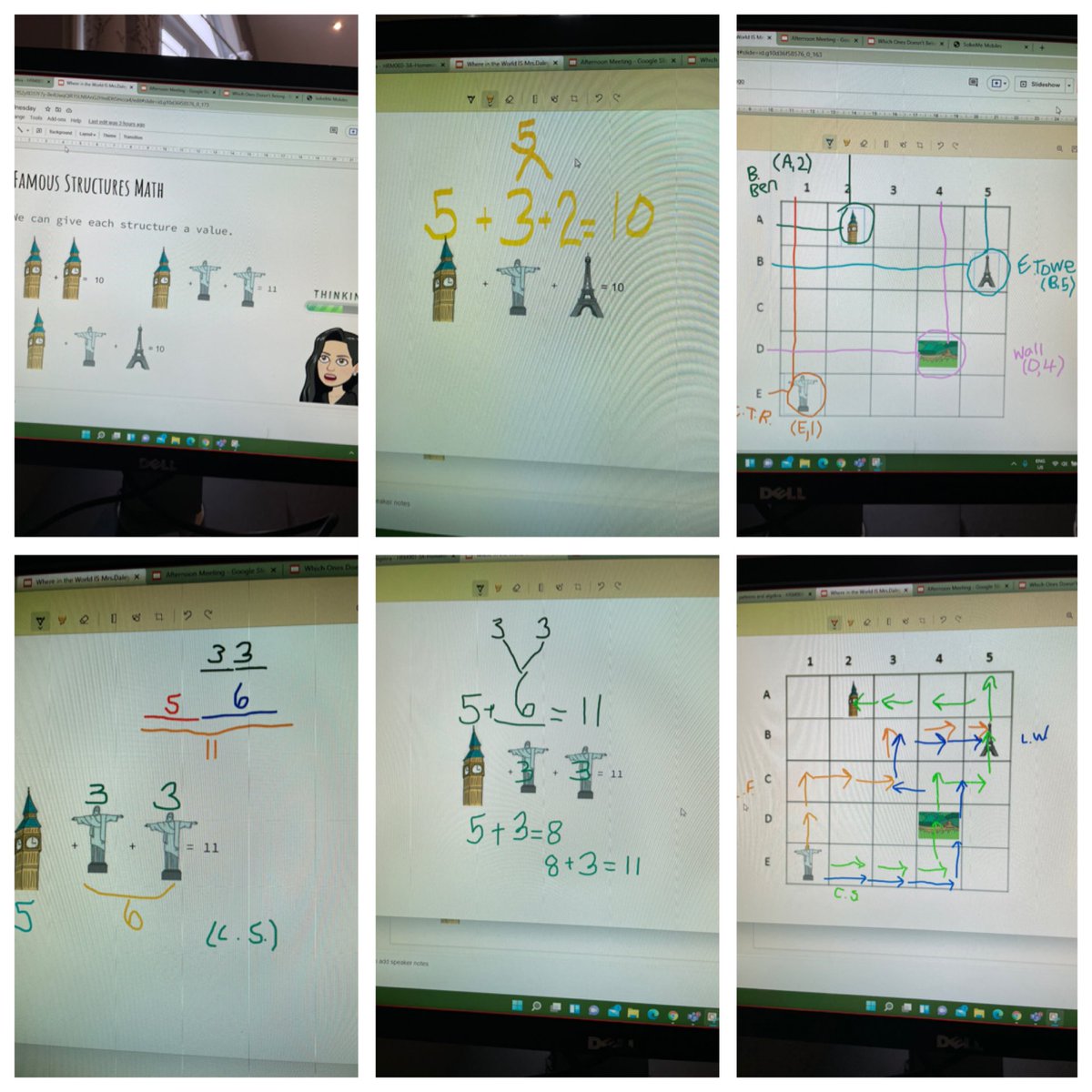 Mrs Daley Twitter Tweet: Today’s edition of WhereintheWorld is Mrs.Daley Weds had us examining location on a grid, describing movement on a grid, planning coding models + thinking algebraically. We visualized the math + explained a partner’s thinking! ⁦@GEDSB⁩ ⁦@ted_smth⁩ ⁦@JarvisJets⁩ https://t.co/j5Xp9UPkec
