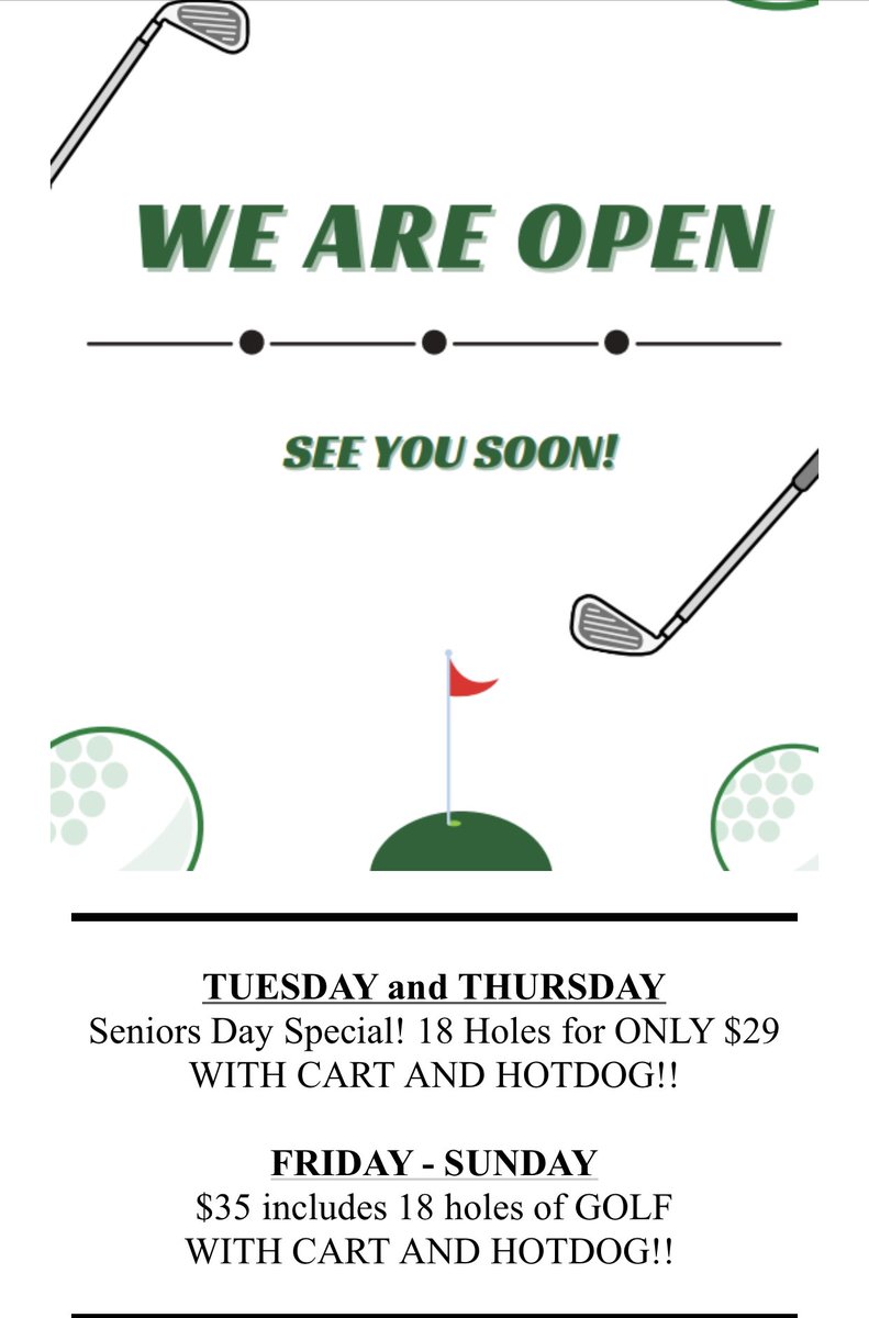 LLVGCC's tweet image. Come check us out and take advantage.  Call 360-275-6100 or book online at lakelandvillagegc.com