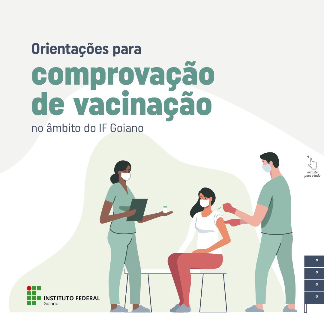 IFGoiano's tweet photo. [VACINAÇÃO] Divuulgamos hoje uma portaria sobre as orientações relativas a comprovação vacinal para servidores, estudantes e terceirizados dentro da nossa Instituição. 

Para saber mais, acesse: https://t.co/ViYbAvqOVK

#ifgoiano #vacinacãocovid https://t.co/sMg6aAcGGm