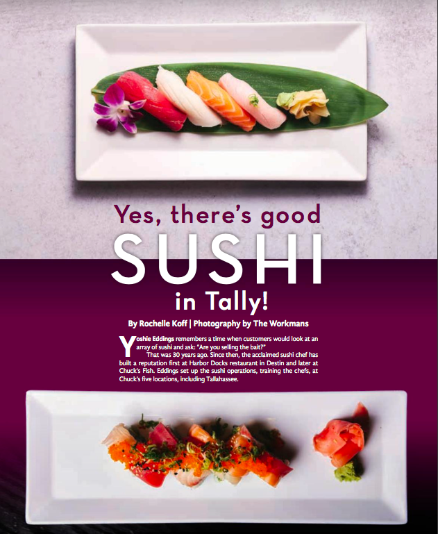 ProffittPR's tweet image. YES, there is AMAZING sushi in Tallahassee (along with Destin and Panama City Beach!) Click below to see @OsakaSteakhouse featured in the Winter 2022 issue of Influence Magazine Florida 🍣
issuu.com/influenceflori…