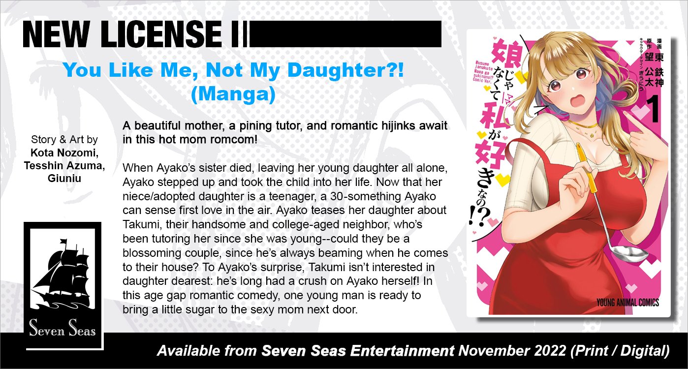Seven Seas Brand New License Announcement You Like Me Not My Daughter Manga Series By Kota Nozomi Tesshin Azuma And Giuniu A Beautiful Mother A Pining College Boy And Romantic Hijinks Seven Seas Brand New License Announcement You Like Me Not My Daughter Manga Series By Kota Nozomi Tesshin Azuma And Giuniu A Beautiful Mother A Pining College Boy And Romantic Hijinks