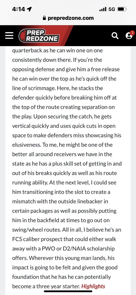 Thank you to @PRZJordan for the write up  <a href="/CoachKunz59/">Brad Kunz</a> <a href="/BengalFB/">Bengalathletics_FB</a>