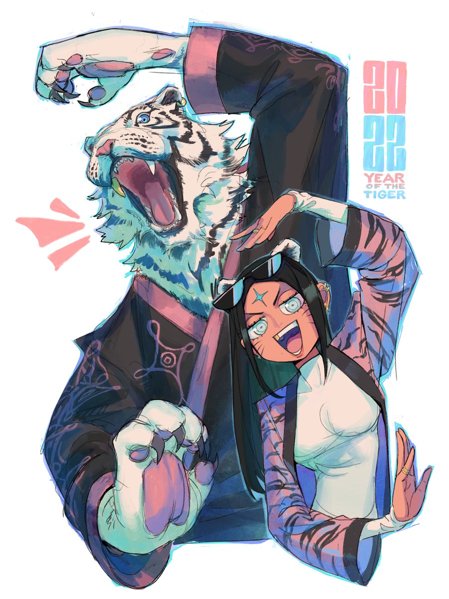 It's my time so i gots ta make a #yearofthetiger drawing for good luck 🐯💙