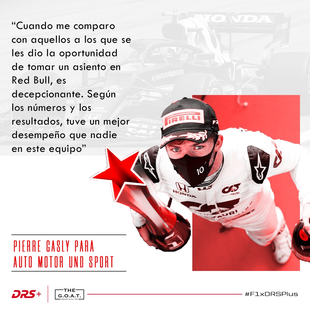 DRS_Plus's tweet photo. 👉🏻 El piloto francés afirmó que tuvo mejores resultados que cualquier otro piloto al que se le dio la oportunidad en RedBull.
.
#DRSPlus #F1 #pierregasly #Redbull #F1xDRSPlus https://t.co/SxRivRBl8Y