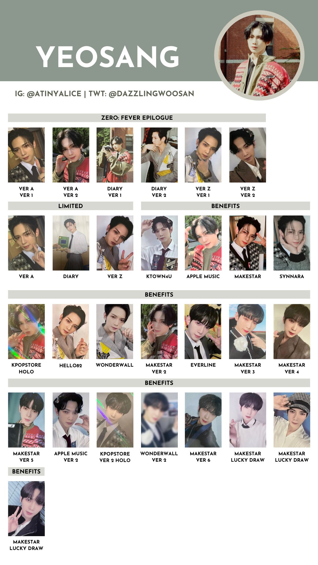 ATEEZ zero:fever epilogue Makestar Lucky Draw Seonghwa San