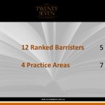 Image for the Tweet beginning: RECOGNITION📖@Level27Chambers
and barristers are ranked in