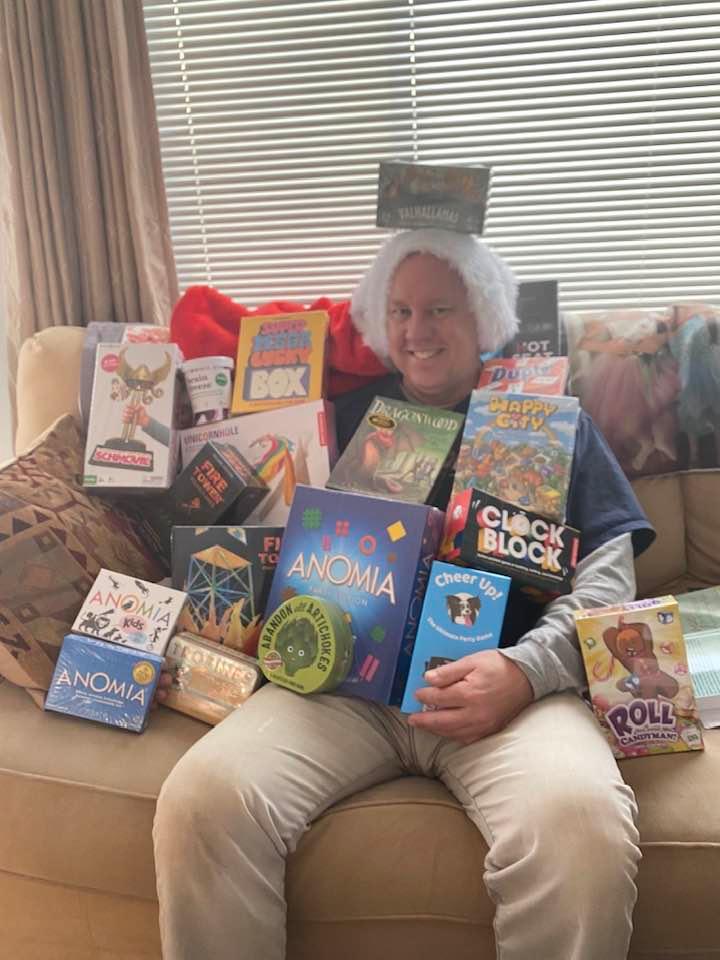 MarkPatoka's tweet image. @cheerupgames  Thanks for the Christmas prize drawing! My wife had fun staging all the games and even played a couple with me tonite!