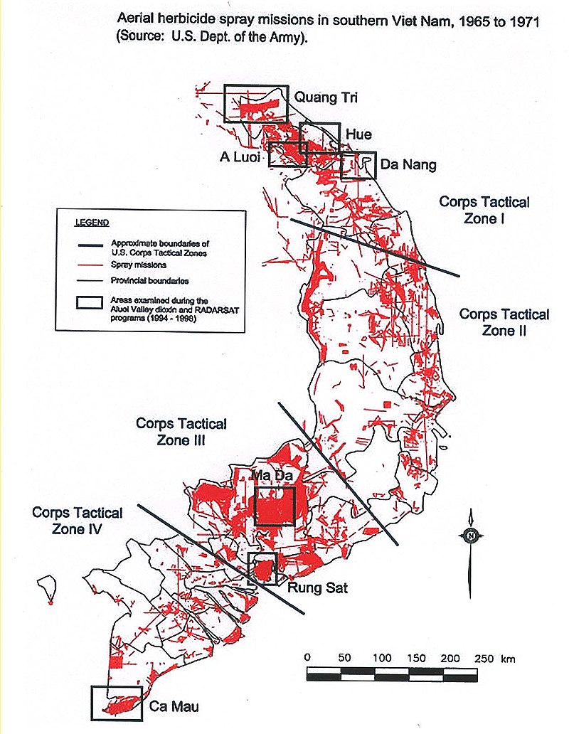 On this day in 1962, US war pigs began 11-year chemical &amp; biological warfare campaign against the people of Vietnam, Laos &amp; Cambodia. 

US would drop over 20 million gallons of Agent Orange over 4.5 million acres, defoliating over 20% of the land &amp; poisoning untold millions.