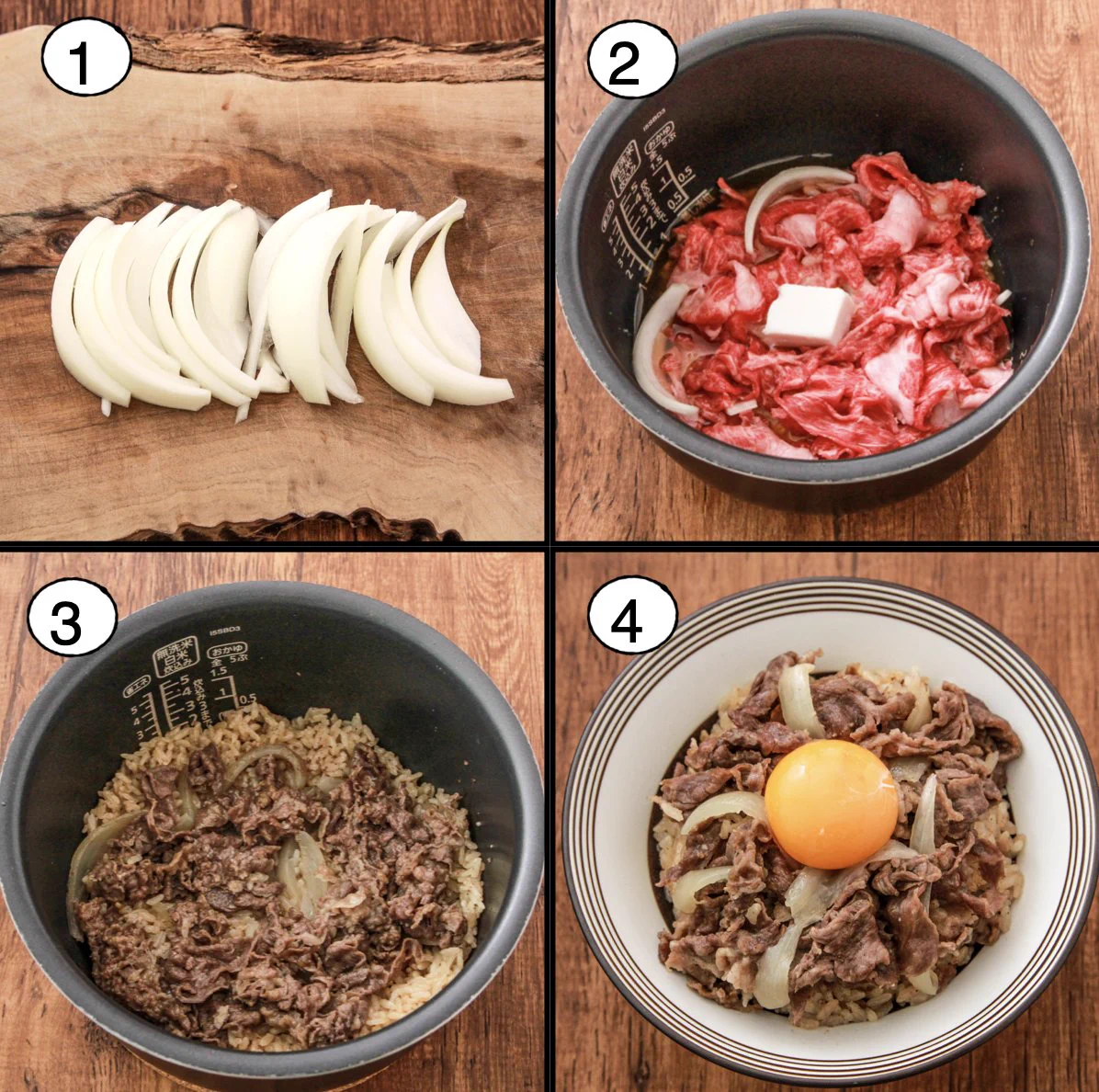 簡単で美味しそう！炊飯器で作ることが出来ちゃう「牛丼」レシピ！