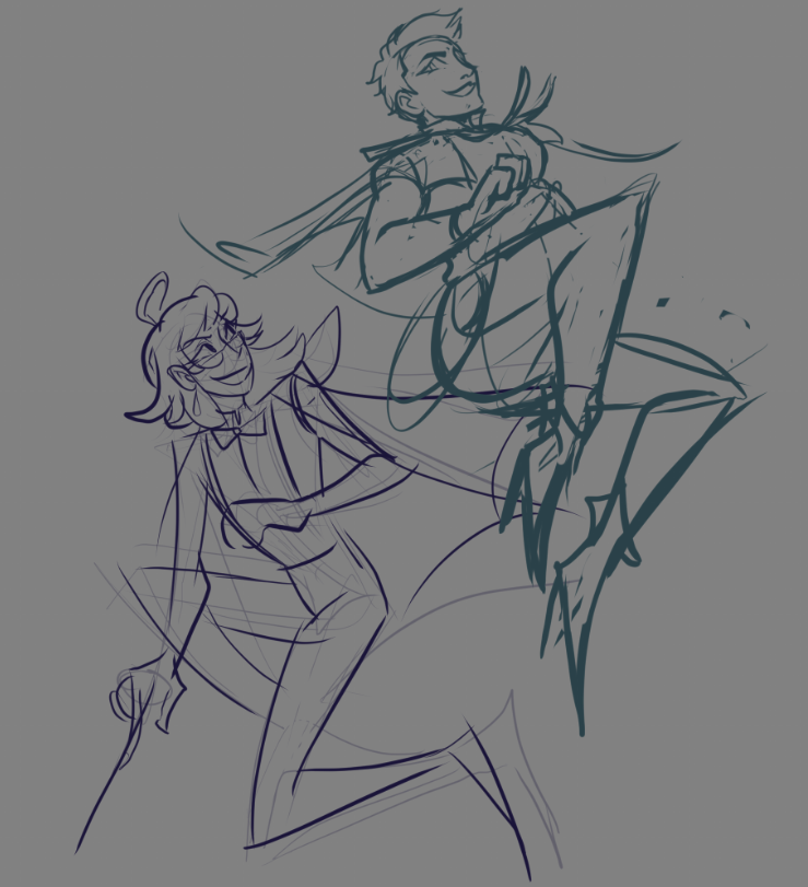 back to lawyers. wip dump of my two favorite guys 