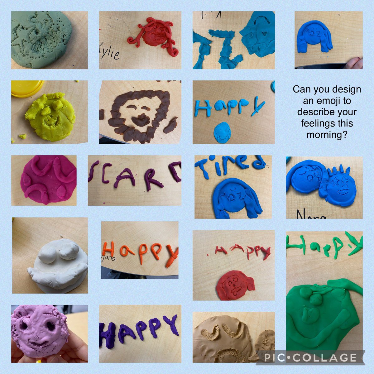 Morning soft start challenge-design an emoji to describe your feelings. There were many happy friends to be together again, but some other big feelings too. Time to talk and connect #sd36learn