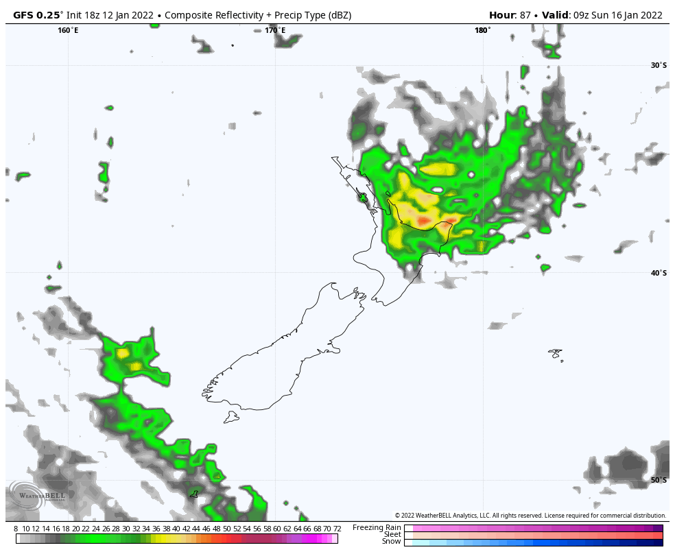 VortixWx's tweet photo. Keeping tabs on #NewZealand, as what will be left of #Cody comes and brings heavy rain, strong winds, &amp; high waves to the #GisborneDistrict. Wind gust of 70kph (~45mph) &amp; wave heights over 35ft (10m) are possible. #wx #NZStorm https://t.co/Ho0OalwtiO