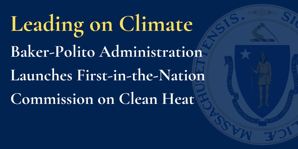 MassEEA's tweet photo. Today, the Baker-Polito Administration kicked off Massachusetts' first-in-the-nation Commission on Clean Heat, bringing together a diverse and experienced group of stakeholders to help the Commonwealth reduce emissions from its buildings sector.

🍃 More: https://t.co/9i9iQoFgv0 https://t.co/2od7PISHwG