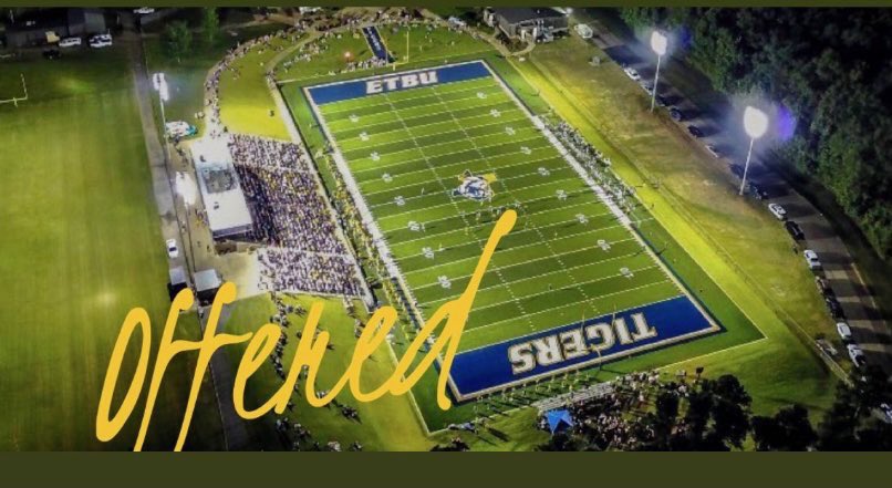 Blessed to receive an offer from East Texas Baptist University. <a href="/coachjwmoore/">Josh Moore</a> <a href="/BeltonTigerFB/">Belton Tiger Football</a>