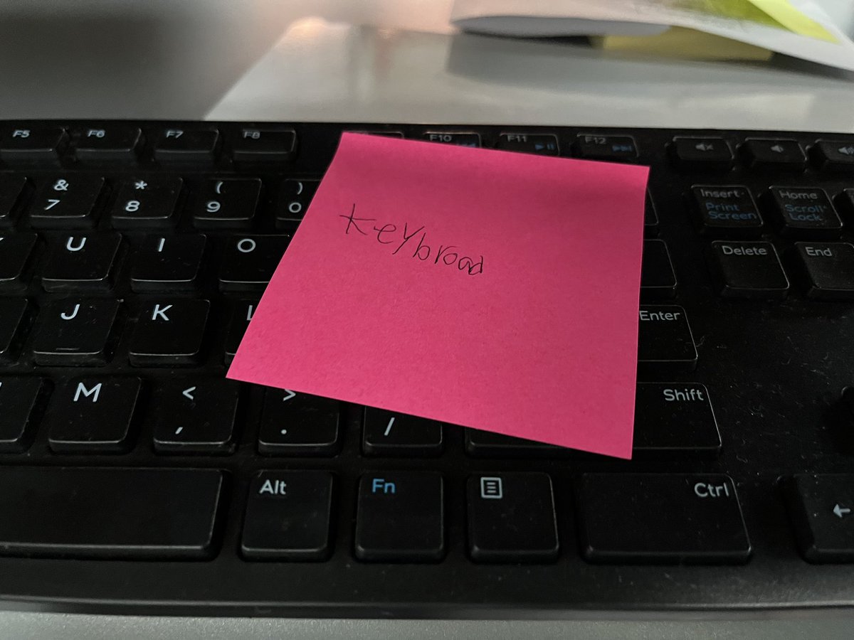 NealBulldogs's tweet photo. When you tell the kids to apply their phonics knowledge to label the room, they take you seriously! I’ve been finding sticky notes all day.  #rrechat https://t.co/IMKoU0s76u