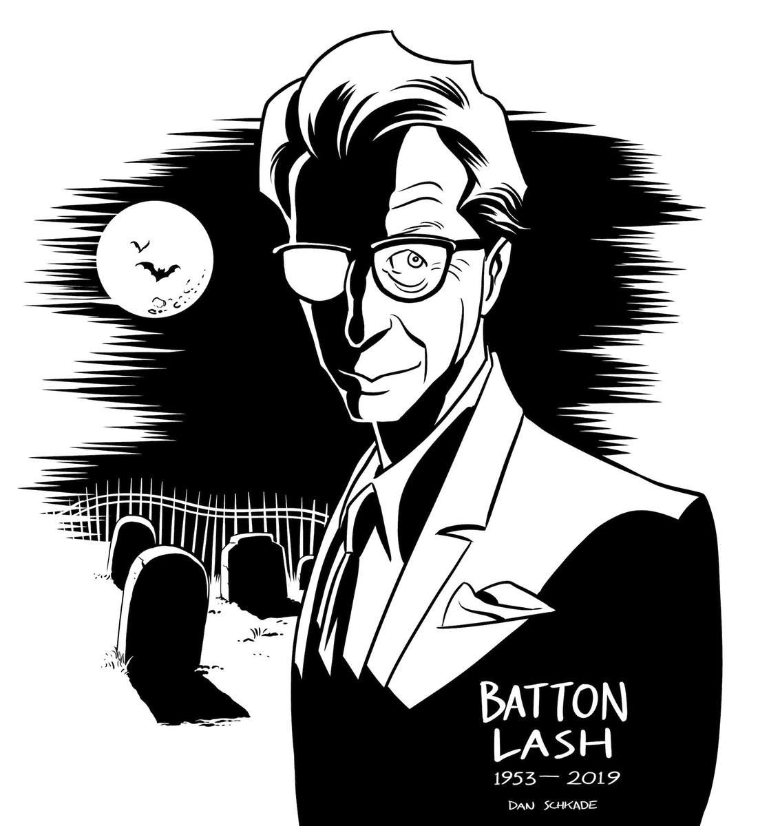 Batton Lash! I met him at a San Diego blood bank when I was a teenager with bad hair. Exhibit A: this sketch. Now I'm a cartoonist with great hair. Thanks, Batton 🌙 