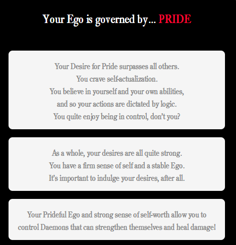 Nightfallkun's tweet photo. Check out Monark.
Your prevailing sin is pride, and the intensity of your desires is strong overall.
#MONARK、#egoanalysis、 https://t.co/mvWPKs8reH https://t.co/mvWPKs8reH https://t.co/3eFW0vK16u
