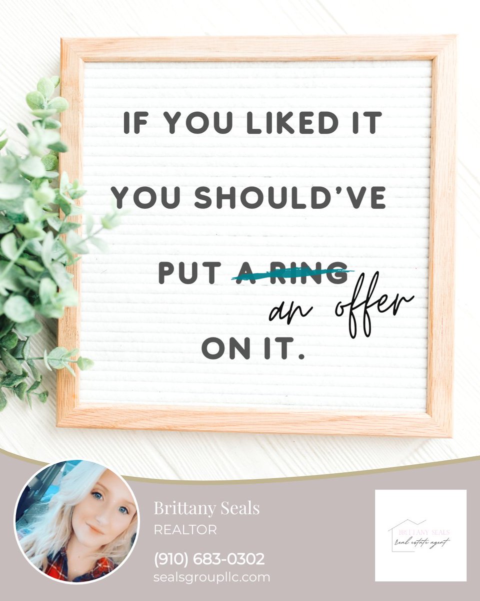 BriSealsRealtor's tweet photo. Don't wait to put an offer in, because in this market your dream home could be gone by tomorrow!

#offer #HomeLoan #NewHome #HomeOwner #house #DreamHome #DreamHouse #RealEstate #RealEstateAgent #realtor #PutAnOfferOnIt #NewListing #JustSold #PriceDrop https://t.co/SdDcStY3lx