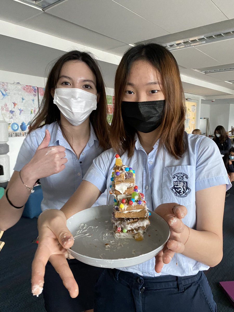 Throwback to Last Christmas’ gingerbread house making, featuring Anna (Y13) and Stephanie (Y13)!