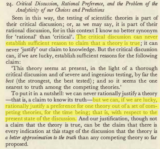 PhilosophyPub's tweet photo. 10] Here’s where it all starts for #Popper—from *problems*: clashes btwn some background knowledge &amp; new theories, facts, arguments…

And then we never justify theories—only preferences for ones that explain more and/or are better tested.
#ObjectiveKnowledge #Erkentnistheorie https://t.co/ujvi19SuPF