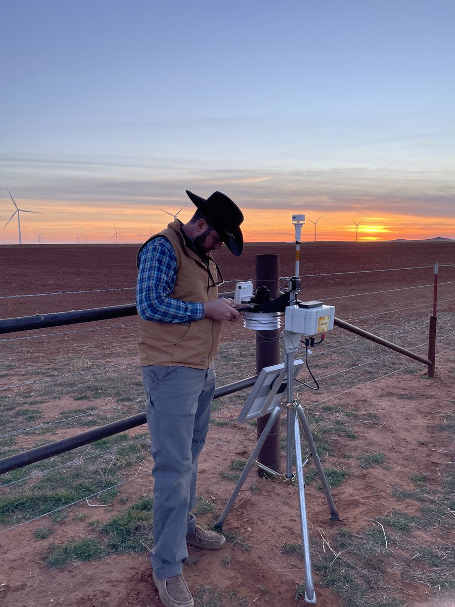 Beautiful West Texas sunset to cap a day full of weather station installs