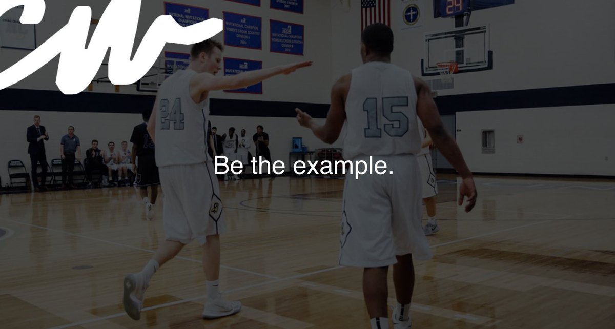 Live the standard you expect of others.