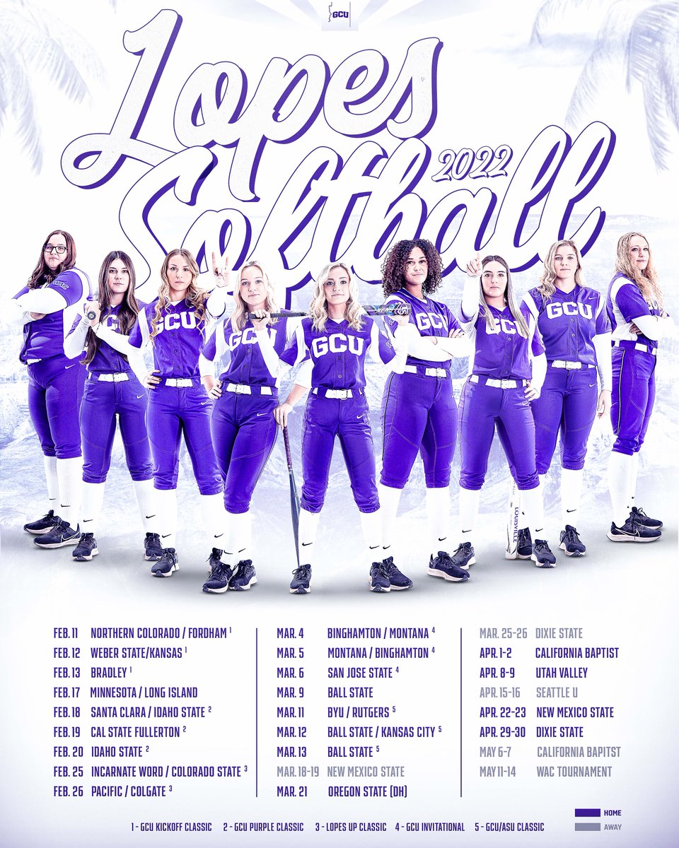 GCU_Softball's tweet photo. Mark your calendars the Lopes have 5️⃣home tournaments and 3️⃣6️⃣home games this season! https://t.co/1nfM4xArf4