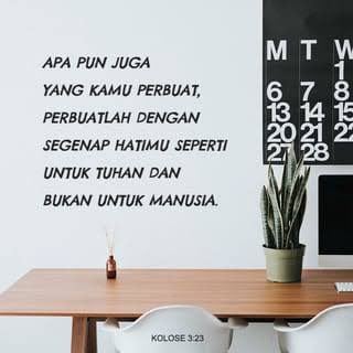 Kalo bangun pagi ada sedikit perasaan malas ngantor ya say .. apalagi males sm atasan kebanyakan nyuruh2 .. inget kolose 3:23