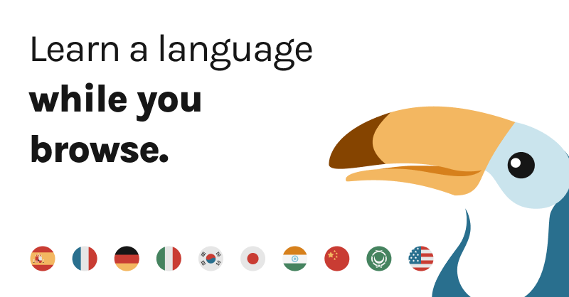 TaylorHarlow_'s tweet photo. Can’t afford to learn a new language? You can with Toucan.