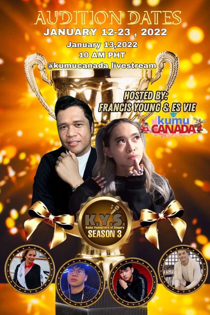 kumucanada's tweet photo. Are you ready to showcase your vocal prowess? KUMU Youngsters of Singers, in partner with KUMU Canada is holding an audition at @kumucanada’s stream, today at 10AM PHT. 

Audition now get a chance to win cash prizes and a blue check! https://t.co/yFAfLZNPA3