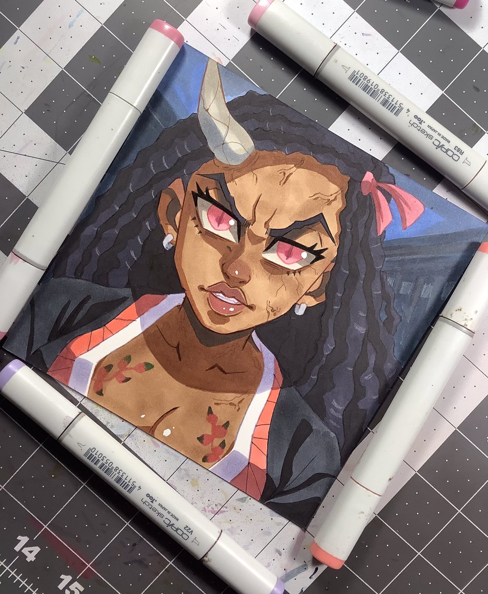 CRUMSART's tweet photo. Nezuko 🔥 https://t.co/cQl157WFpv