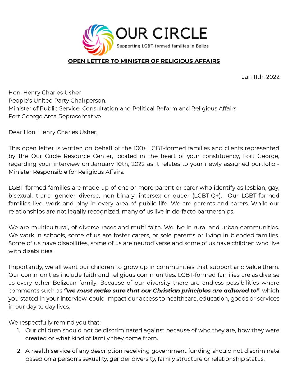 ourcirclebze's tweet photo. Hon. Henry Usher declared his intent to “merge the public service with… Christian fundamental principles”.  

Is this to be interpreted that discrimination based on religious grounds will be upheld by him, the @truebluepup  and his Government?

@JohnBricenoBZE https://t.co/rM6rUKCSaG