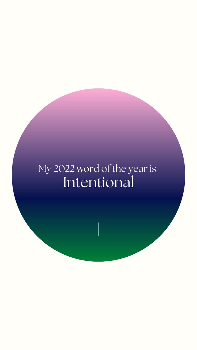My 2022 Word of the Year: Intentional ow.ly/w7zZ50Htjhy
