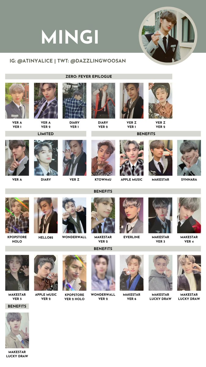 ATEEZ [ZERO : FEVER EPILOGUE] — photocard template / wishlist