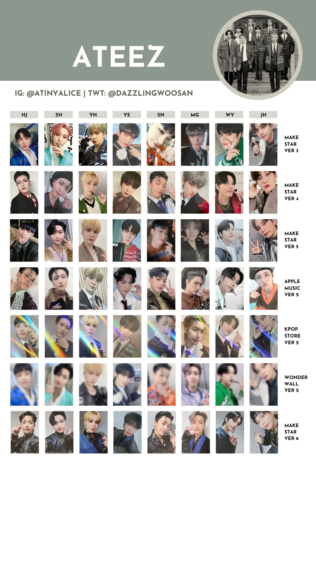 ATEEZ zero:fever epilogue Makestar Lucky Draw Seonghwa San